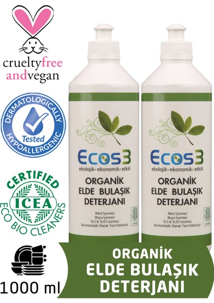 Organik Elde Bulaşık Deterjanı 2’li Set -2 x 500 ml