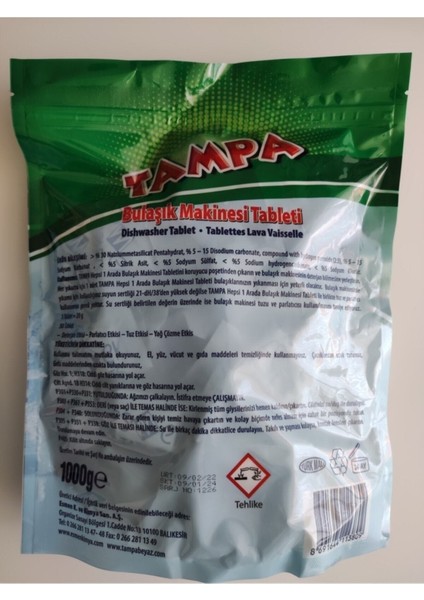 Bulaşık Makinesi Tableti Hepsi Bir Arada 4 Paket