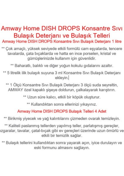 Home Dish Drops Konsantre Sıvı Bulaşık Deterjanı 1 lt-Dish Drops Ovma Teli Hsgl