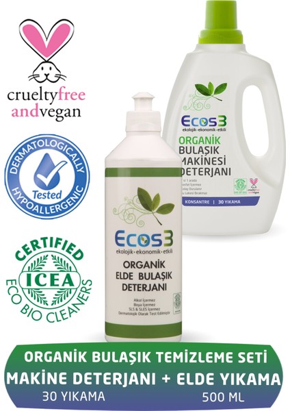 Organik Bulaşık Makinesi Jeli + Elde Bulaşık Deterjanı