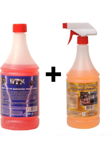 Ağır Yağ Sökücü 1 Litre & Susuz Motor Temizleyici Konsantre (1/5) 1 Litre