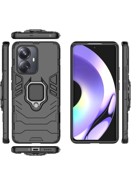 Realme 10 Pro+ Plus Için Telefon Kılıfı [düşmeye Karşı Koruma] Araba Manyetik Halka Tutuculu (Yurt Dışından) modelleri