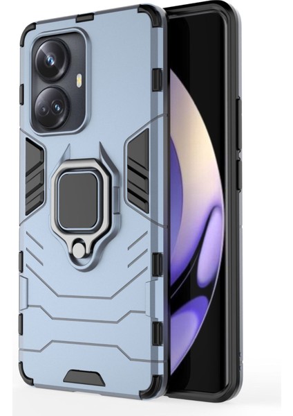 Realme 10 Pro+ Plus Için Telefon Kılıfı [düşmeye Karşı Koruma] Araba Manyetik Halka Tutuculu (Yurt Dışından)