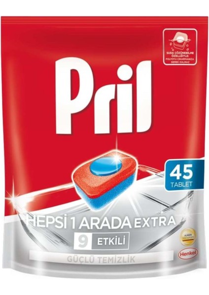 Hepsi 1 Arada Tablet 45 Yıkama Tablet Deterjan