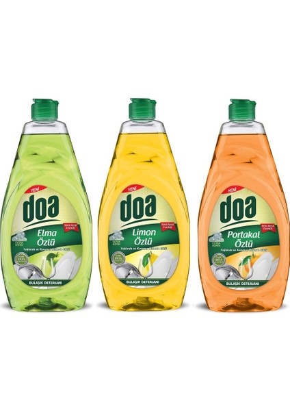 Bulaşik Temizleyici 750 ml 3'lü (Elma-'limon-Portakal)