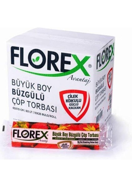 Büzgülü Çilek Kokulu Büyük Boy Çöp Torbası