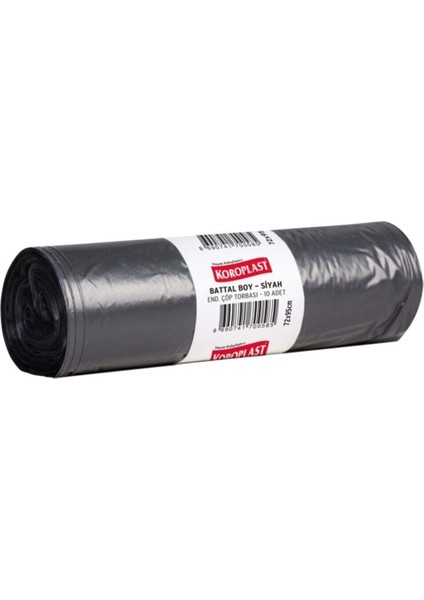 Endüstriyel Battal Boy Çöp Poşeti Siyah 10 Adet 72X95CM Kolide 20PK Çöp K End Battal
