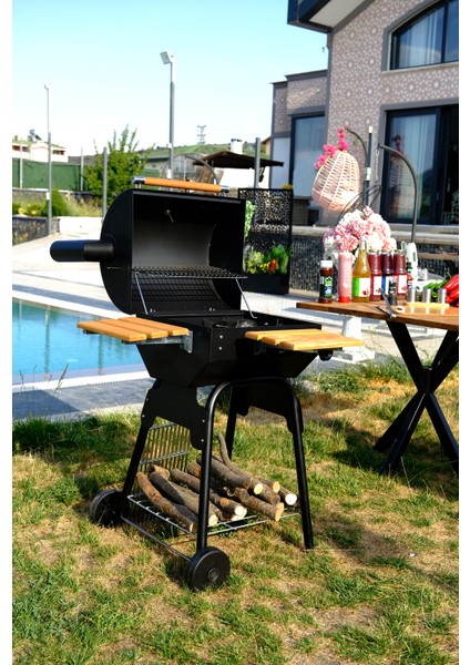 Grillord‑50 Kömürlü Barbekü (1 Adet Döküm Izgaralı) + Hediye Seti