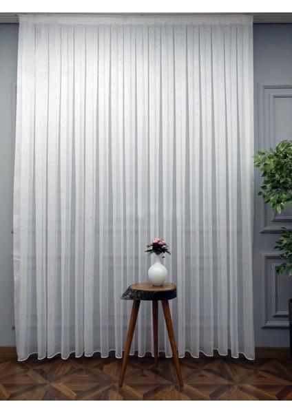 Taç Bambu Ekstraforlu Pilesiz Tül Perde Tek Kanat - Ekru 100 x 200 cm fırsatları