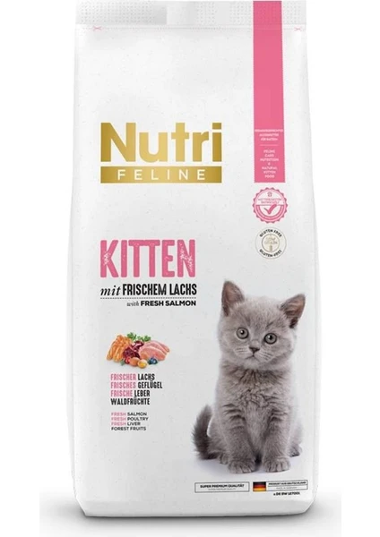 Nutri Feline Glutensiz Somonlu Düşük Tahıllı Yavru Kedi Maması 2kg