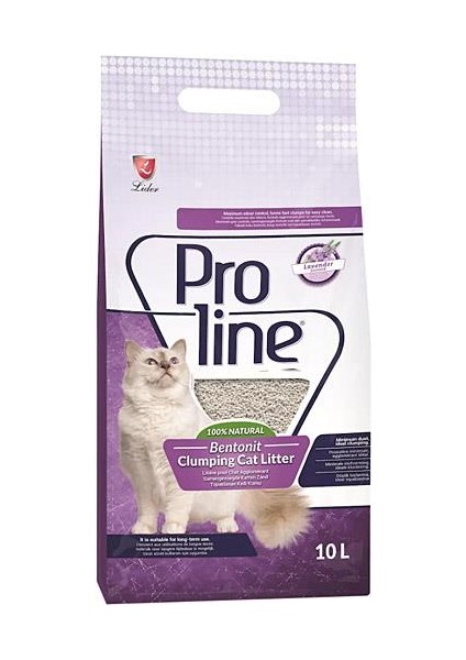 Pro Line 10 Lt Lavanta Kokulu Bentonit Kedi Kumu Ince Taneli