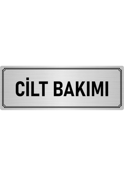 Metal Yönlendirme Levhası, Departman Kapı İsimliği Cilt Bakımı 10X20 cm Gümüş Renk