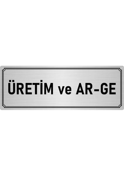 Metal Yönlendirme Levhası, Departman Kapı İsimliği Üretim ve Ar-Ge 10X20 cm Gümüş Renk
