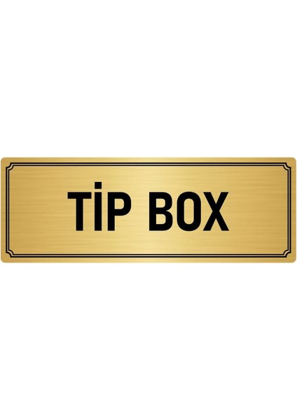 Metal Yönlendirme Levhası, Departman Kapı İsimliği Tip Box 7X20 cm Altın Renk