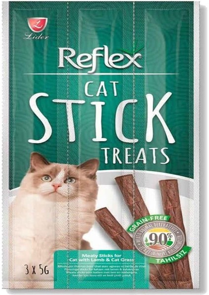 Kuzu Etli Tahılsız Kedi Ödül Çubuğu 15GR (3'lü)