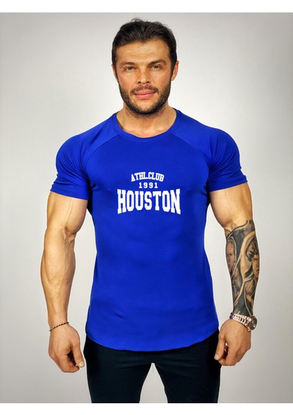 Houston Baskılı Fitness T-Shirt