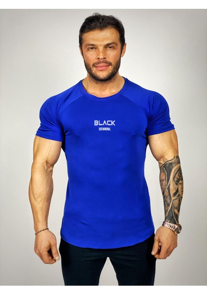 Black Istanbul Baskılı Fitness T-Shirt