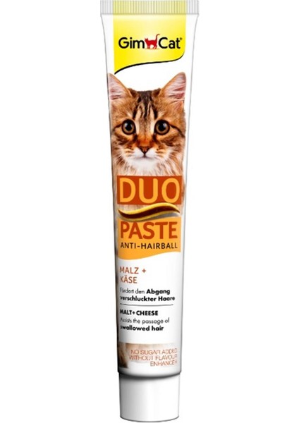 Duo Anti-Hairball Tüy Sağlığı Için Peynirli Kedi Macunu 50GR