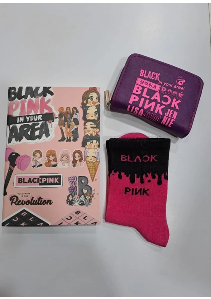 GC GÖKHAN CLUB Blackpink Defter Çorap Cüzdan