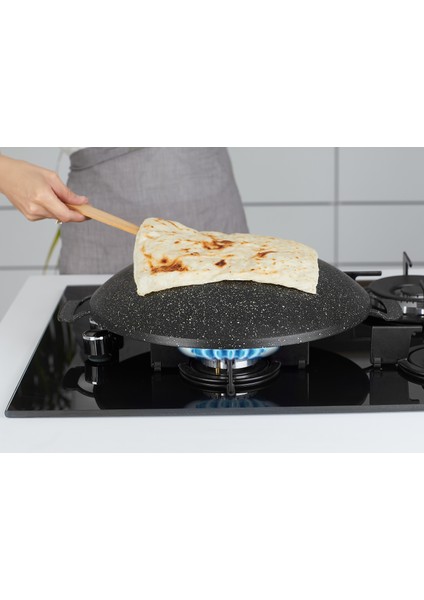 Döküm Granit Sac Kavurma ve Gözleme Tavası 34 cm fırsatları