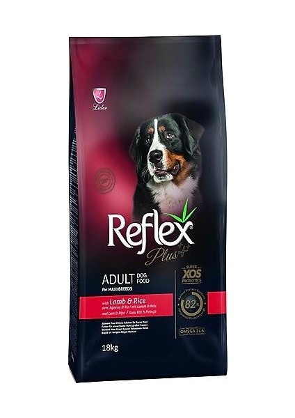 Plus Büyük Irk Kuzu Etli ve Pirinçli Köpek Maması 18 kg