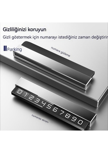 Metal Araba Geçici Park Levhası Cep Telefonu Plaka Yaratıcı Işıklı Geçici Park Plakası (Yurt Dışından) modelleri
