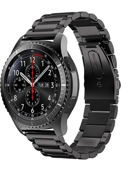 Online Kordon Huawei Gt Gt2 Gt2 Pro Gt3 Gt3 Pro 46MM 22MM Saat Uyumlu Siyah Metal Saat Kordonu Kayışı