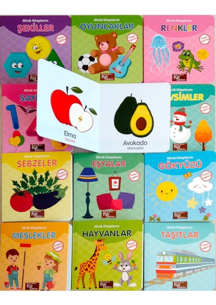 Minik Kitaplarım Bebeğimin Minik Kitapları Türkçe Ingilizce 12 Li Set modelleri