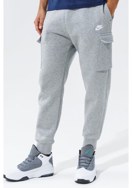 Sportswear Clup Fleece Pamuklu Gri Erkek Kargo Eşofman Altı fırsatları