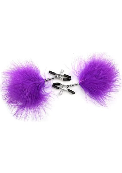 Odinsshop Bdsm Tüylü Göğüs Ucu Kelepçesi