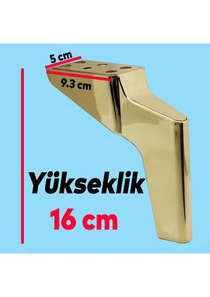 Logan Lüks Mobilya Kanepe Sehpa Tv Ünitesi Koltuk Ayağı 16 Cm Parlak Gold Baza Ayakları indirimleri