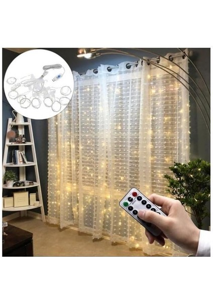 Çok Fonksiyonlu Uzaktan Kumandalı Şık Görüntüsüyle LED Perde Lambası Beyaz LED Lamba