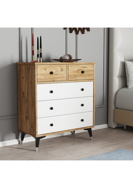 S14 Çam- Beyaz Şifonyer