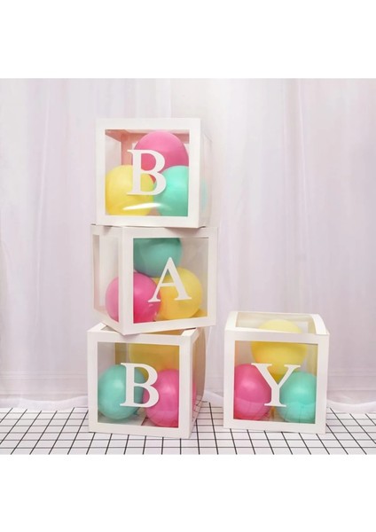 Şeffaf Kutu Baby Yazılı Harf Beyaz fiyatları