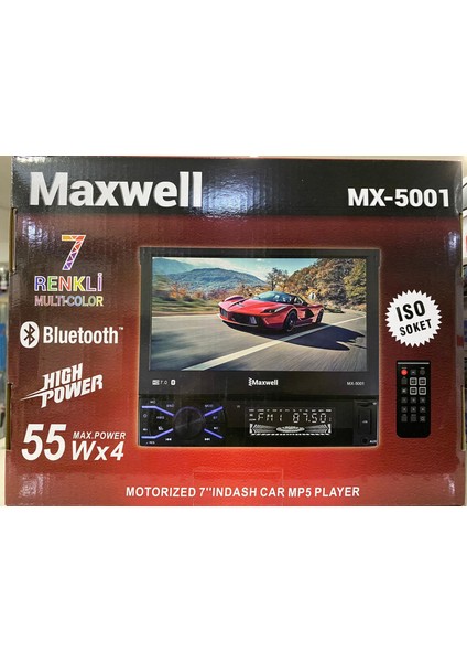 MX-5001 7''ındash Car Mp5 Player 4X55W Oto Teyp