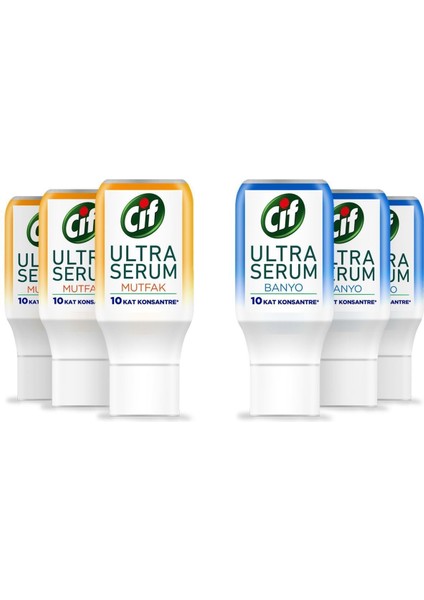 Ultra Serum Kapsül Mutfak ve Banyo Temizleyici 10 Kat Konsantre 70 ml 3 Adet