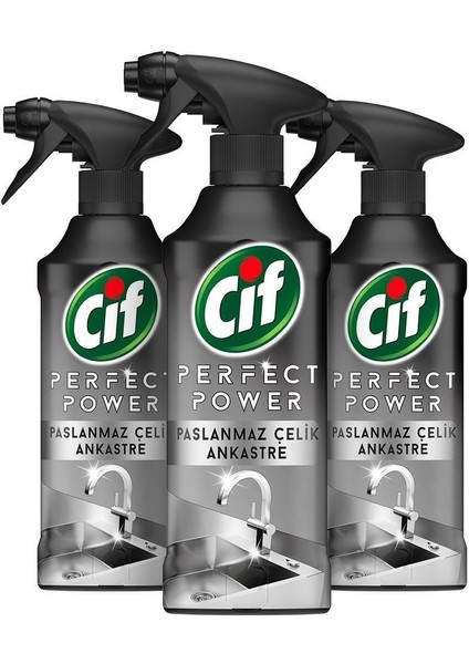 Paslanmaz Çelik Sprey Perfect Power 435 ml 3 Adet