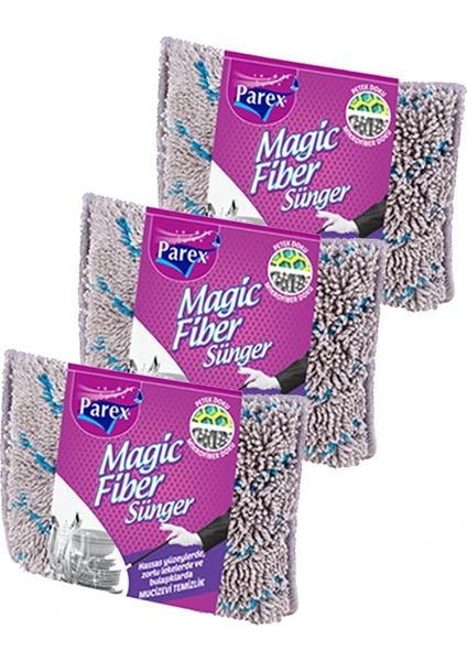 Magic Fiber Bulaşık Süngeri Sünger 3'lü Paket