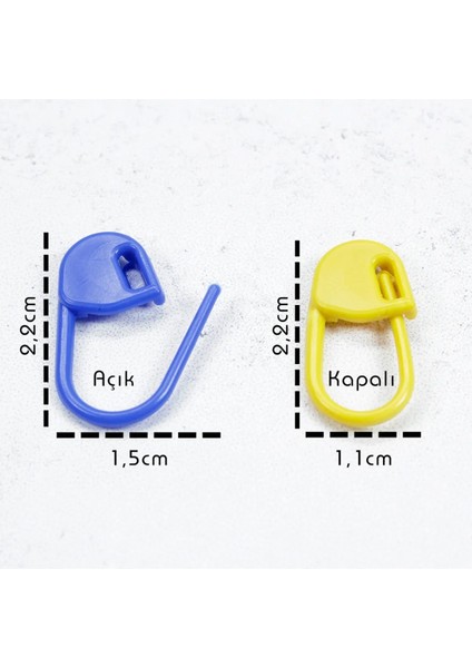 Renkli Plastik Ilmek Işaretleyici 50 Adet