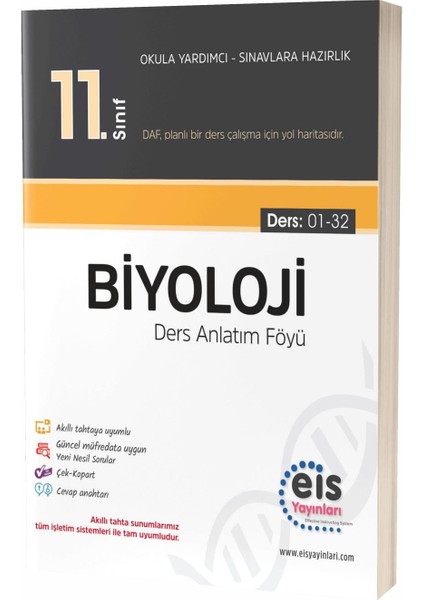 11.Sınıf Biyoloji Ders Anlatım Föyü (DAF) (Ciltli)