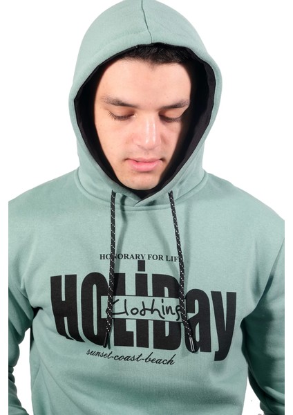 Erkek Holiday Mint Kapüşonlu SWEATSHIRT-233 fiyatları