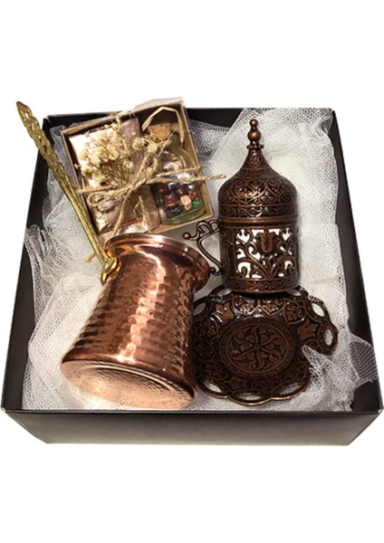 Bakır Döküm Fincan & Cezve Takımı