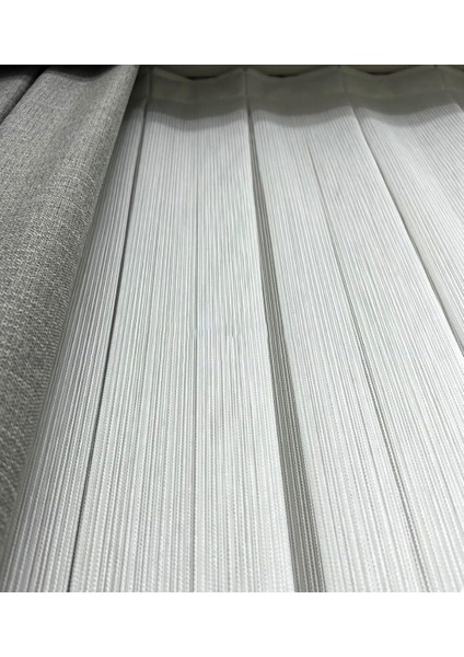 Taç Sık Çizgili Ekstraforlu Pilesiz Tül Perde Tek Kanat - Ekru 100 x 270 cm fiyatları