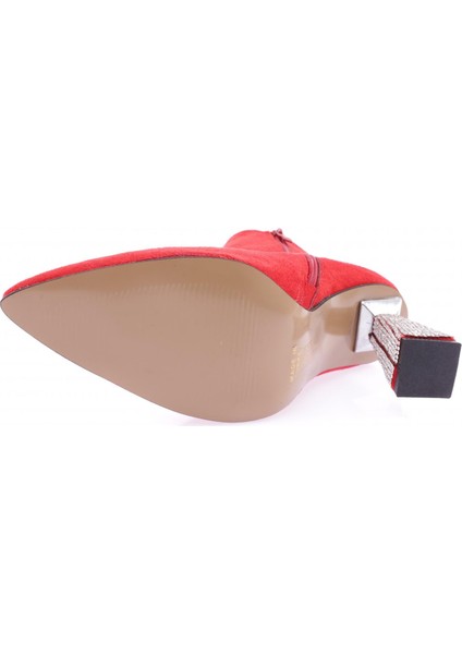 5711-424 Topuğu Taşli Kadin Kadeh Topuklu Bot indirimleri