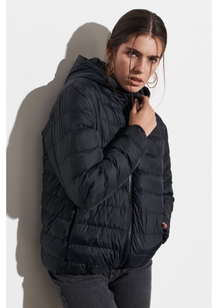 Regular Fit Normal Kesim Mavi Şişme Mont fiyatları