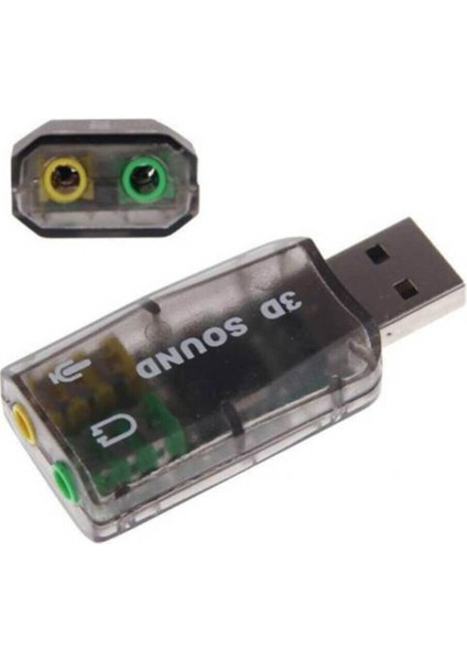 USB Ses Kartı 5.1 3D Sound USB Harici Ses Kartı Audio Çevirici