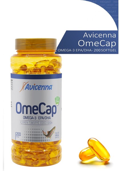 Omecap - Omega 3 1000 Mg Içeren Takviye Edici Gıda - 200 Softjel - 8690140930330