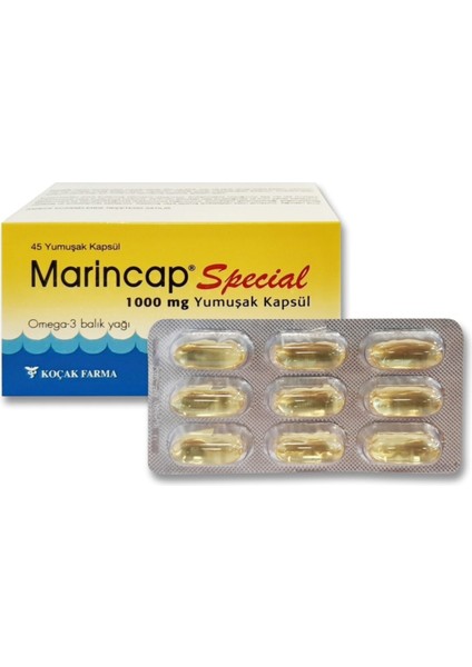 Koçak Farma Marincap Special Omega 3 Balık Yağı 1000 Mg 45 Kapsül