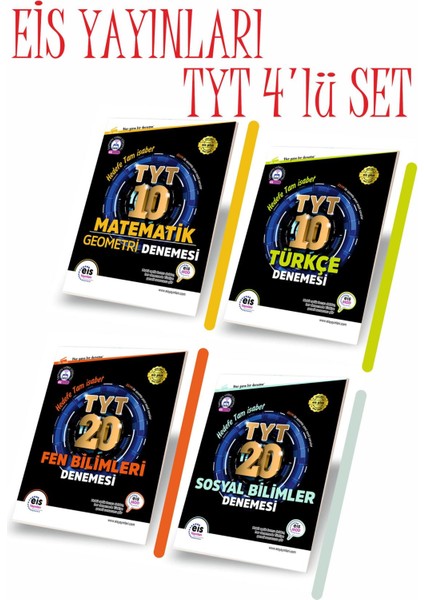 TYT 4'lü Deneme Seti 2022 Model (Ciltli)