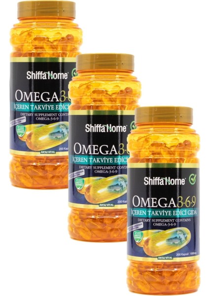 Shiffa Home Omega 3-6-9 1000mg 200 Kapsül X 3 Adet